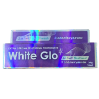 Зубна паста White Glo відбілююча 2в1 з ополіскувачем, 24г 